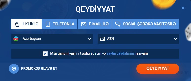 Mostbet Azərbaycanda qeydiyyat 1 kliklədir